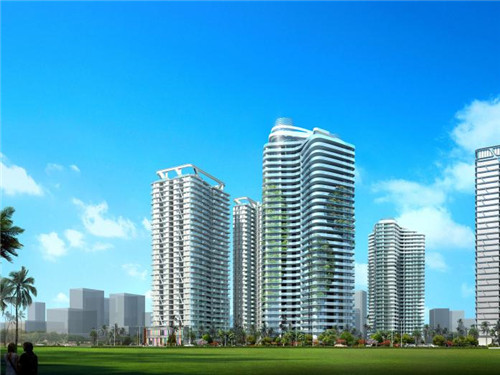 用米色壁纸，黄色地砖和白色家具的客厅，应该选什么颜色的沙发来搭配呢？